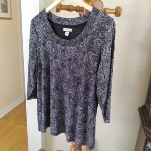 Elegant Croft & Barrow Blouse, Size - 1X